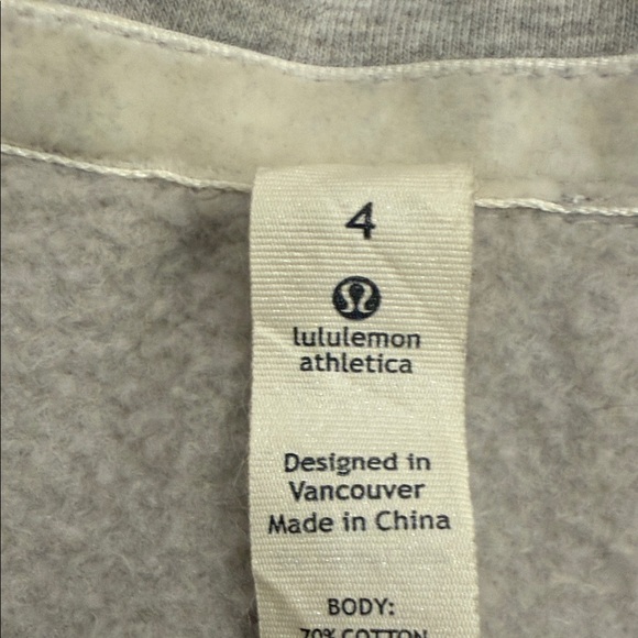 Lululemon Special Edition hooded ruched Warm Up Hooded Jacket Gray 4 RARE - Picture 9 of 13